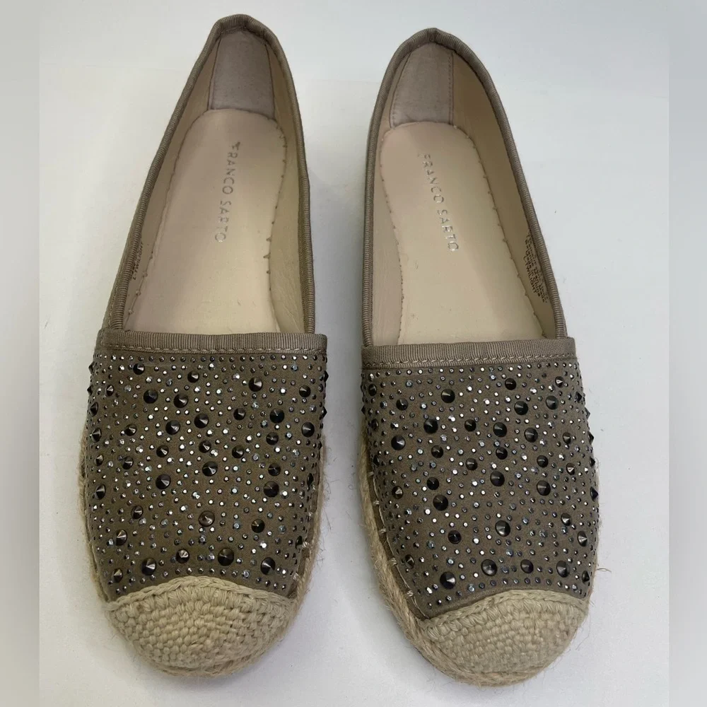 Franco Sarto Women’s Twilight Studded Leather Espadrilles